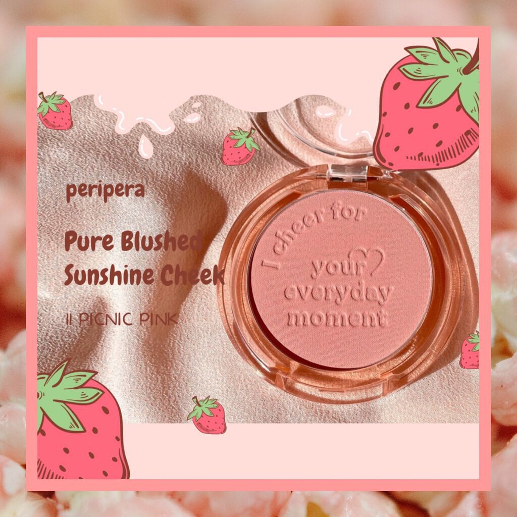 ピュア ブラッシュド サンシャイン チーク/PERIPERA/パウダーチークを使ったクチコミ(1枚目)