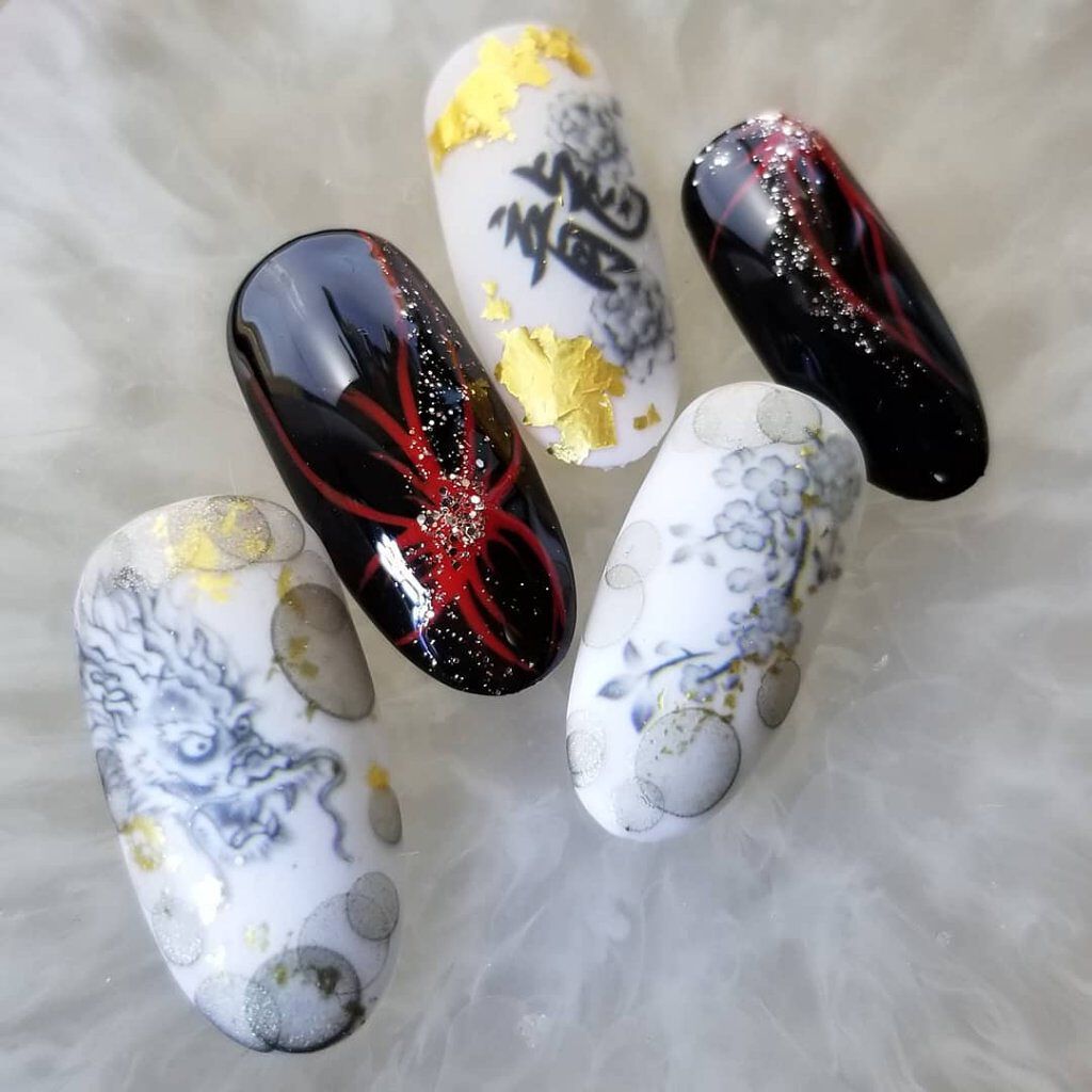 #ネイル,#ジェルネイル,#和ネイル,#和柄ネイルのネイルデザイン