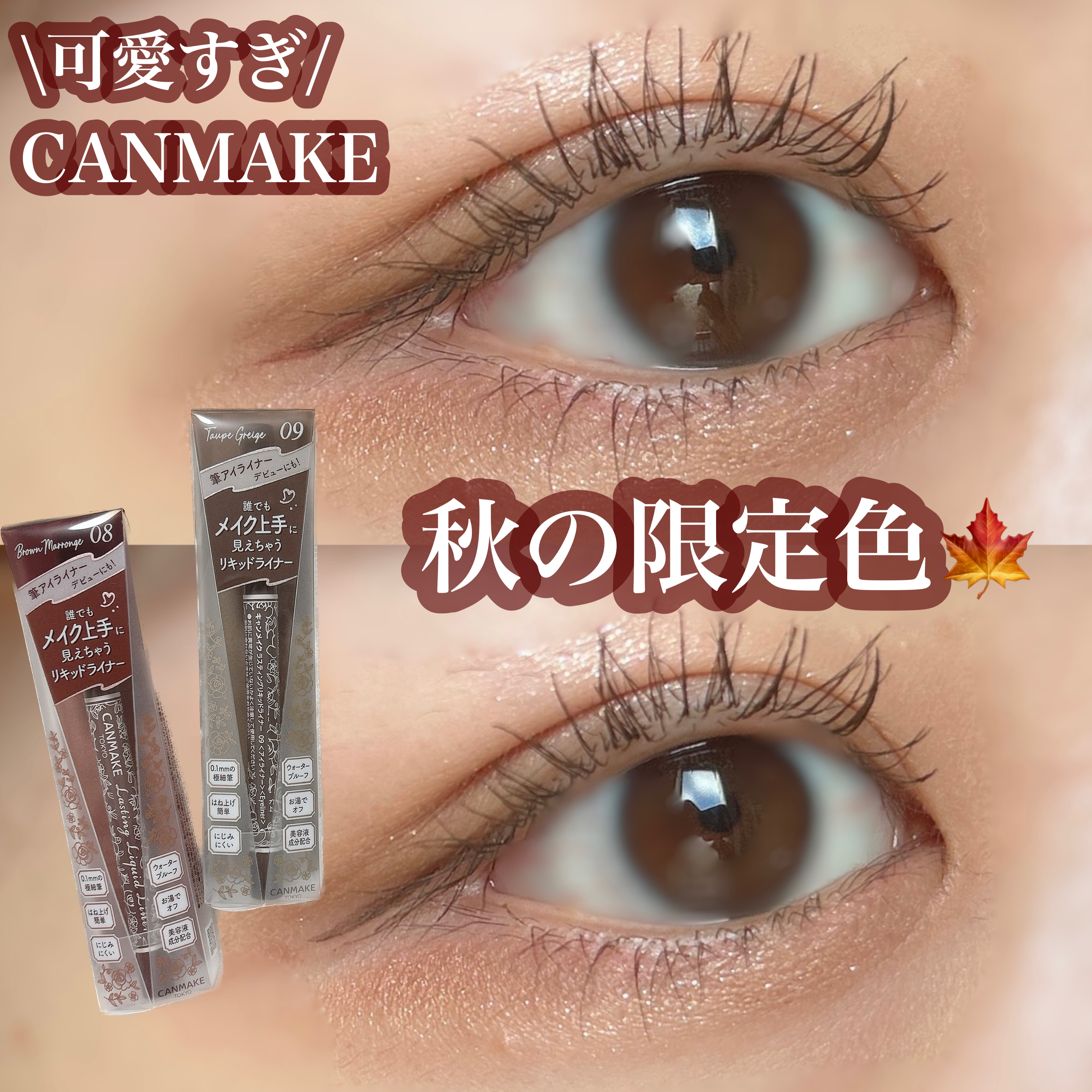 ラスティングリキッドライナー/キャンメイク/リキッドアイライナーを使ったクチコミ（1枚目）