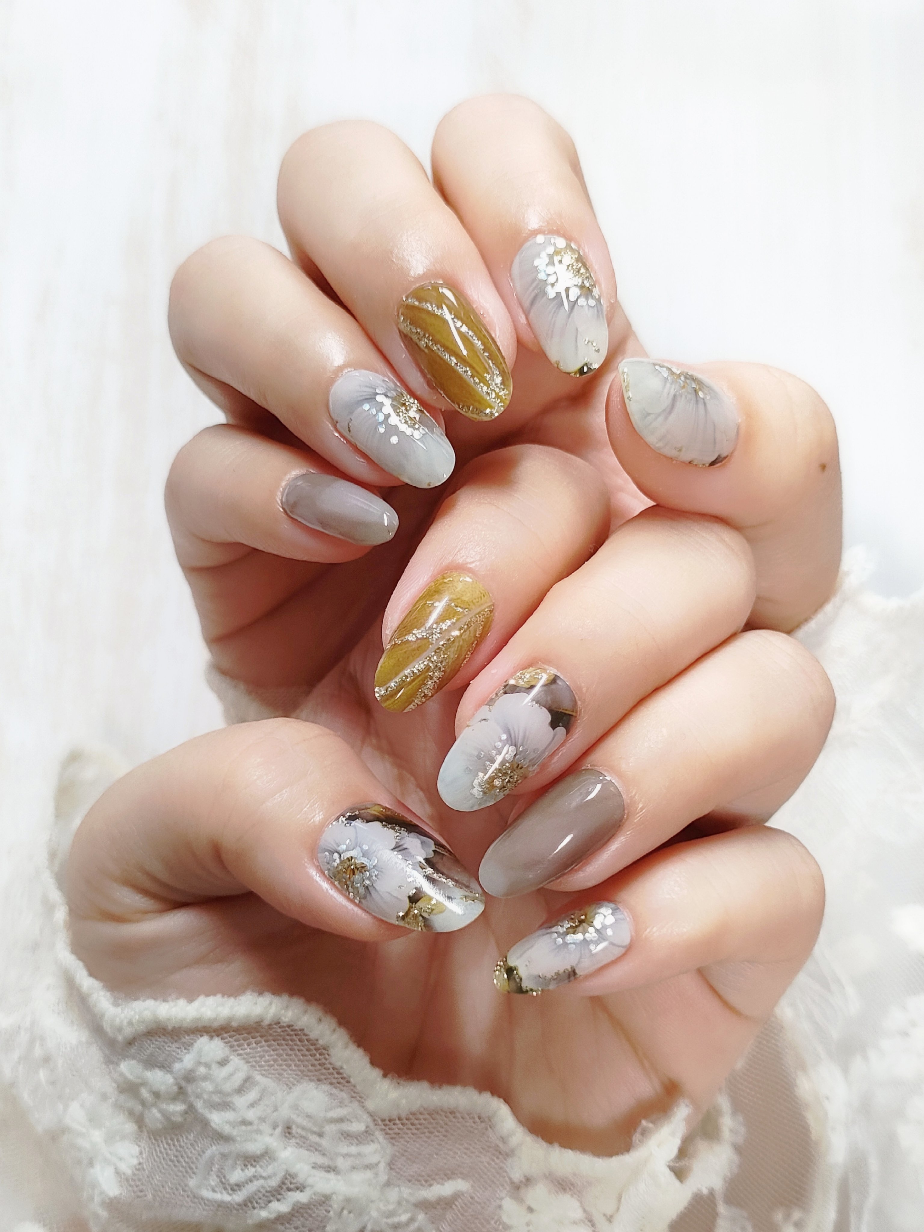 貼って固めるジェルネイルシール/Ururila/ネイルシールを使ったクチコミ（1枚目）