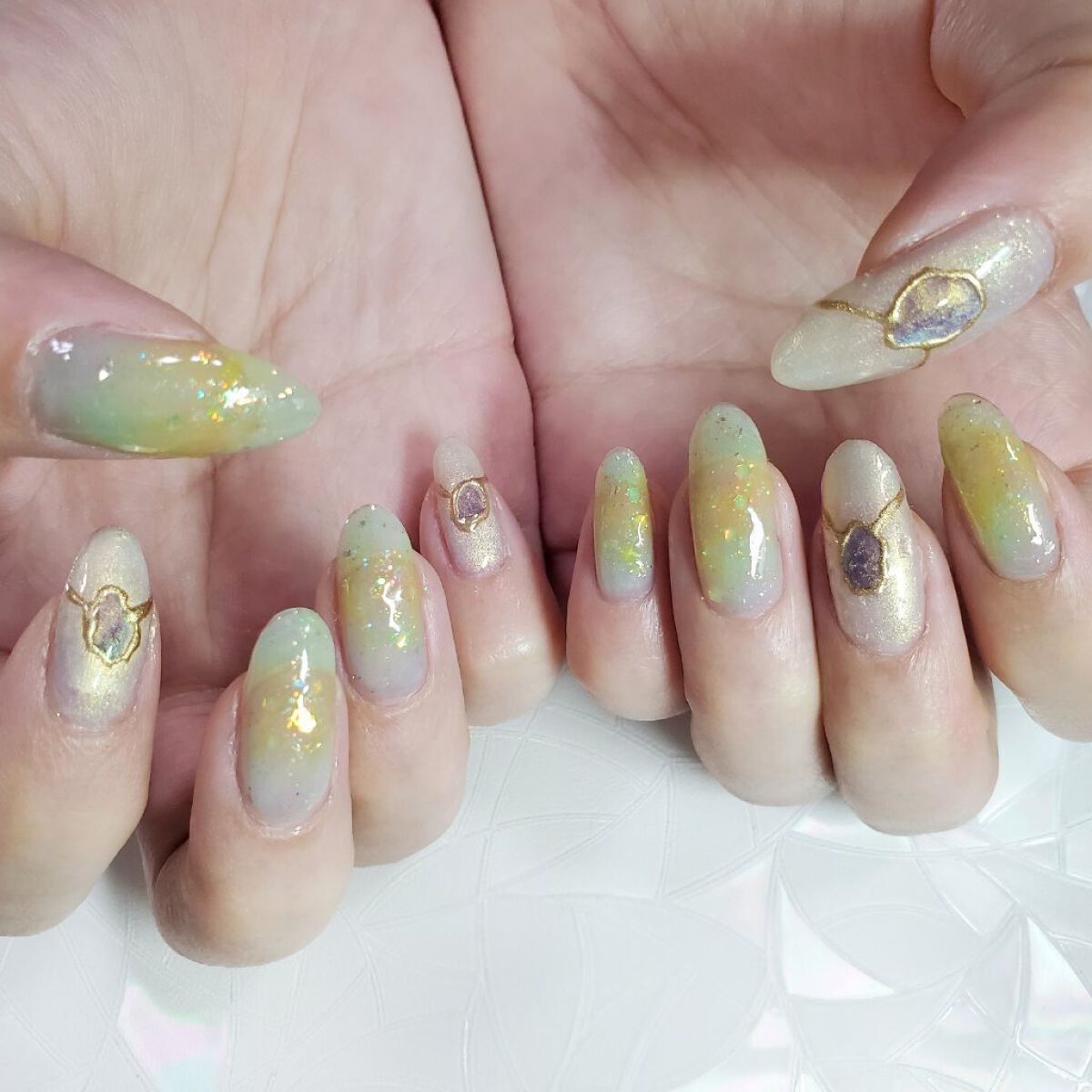 セルフカラージェル Candy star 03/ネイル工房/ジェルネイルを使ったクチコミ（2枚目）