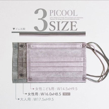不織布 カラーマスク/Picool/マスクを使ったクチコミ(2枚目)