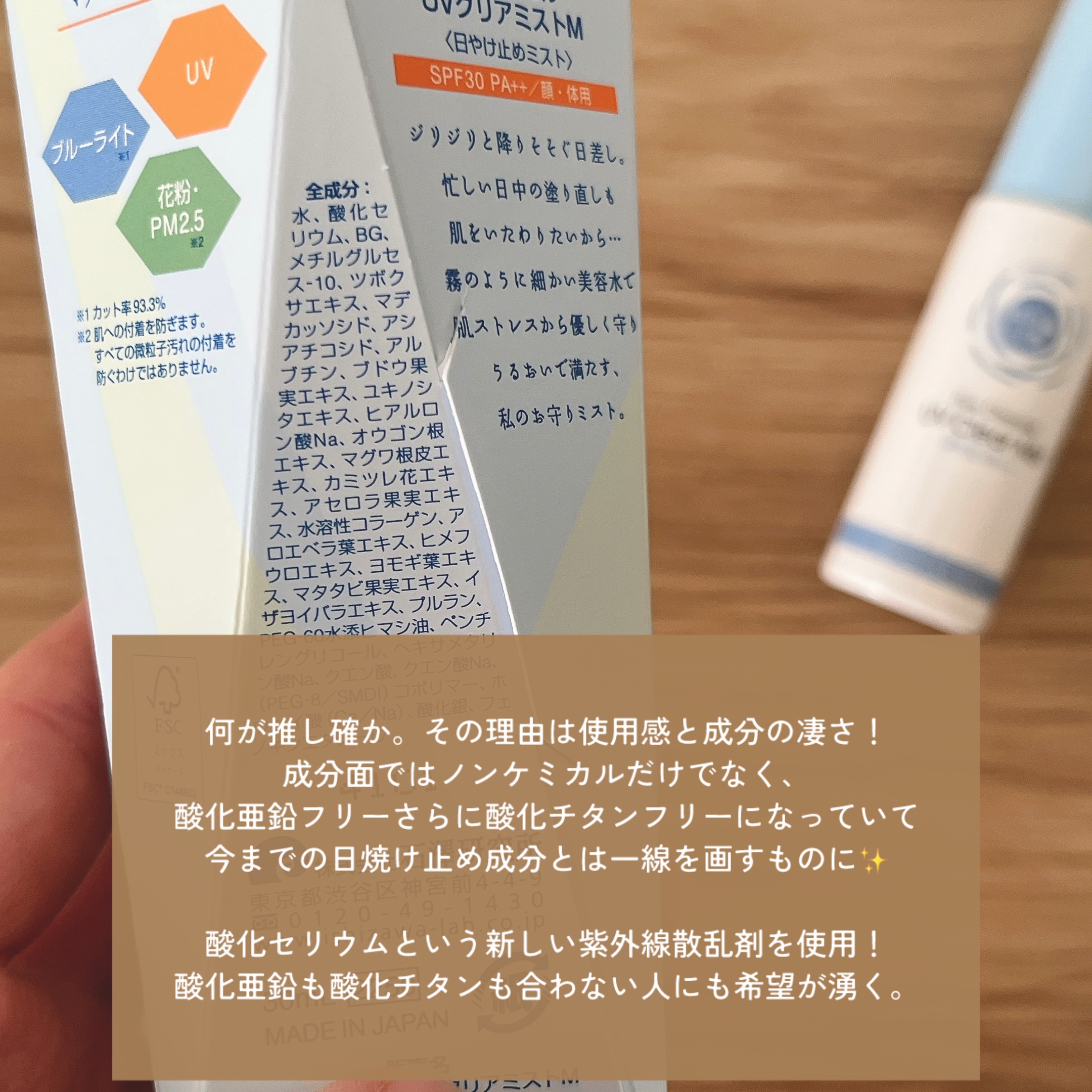 紫外線予報 紫外線予報 ノンケミカル UVクリアミストMのクチコミ「LIPSを通じて「紫外線予報」から商品提供をいただきました。
━━━━━━━━━━━━━━━
.....」（2枚目）