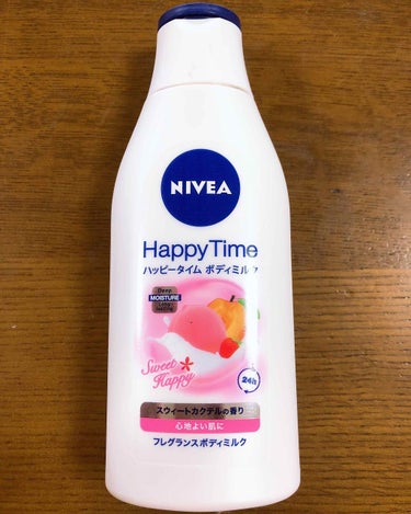ニベア ハッピータイムボディミルク スウィートハッピーのクチコミ「今日は#NIVEA ハッピータイム ボディミルク スウィートハッピー (オープン価格)の紹介で.....」（1枚目）