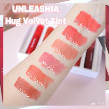 Luv Hug Velvet Tint/unleashia/口紅を使ったクチコミ(3枚目)