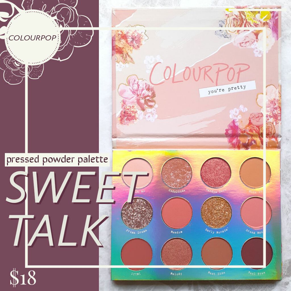Eye Palette-Sweet Talk/ColourPop/アイシャドウパレットを使ったクチコミ(1枚目)