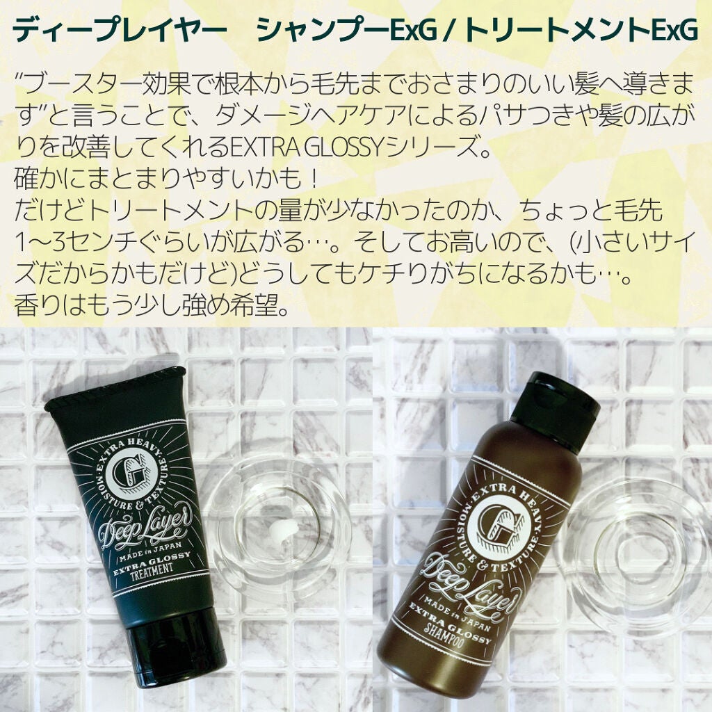 ディープレイヤー シャンプーExG(R)/トリートメントExG(R)/DeepLayer/サロンシャンプーを使ったクチコミ(4枚目)