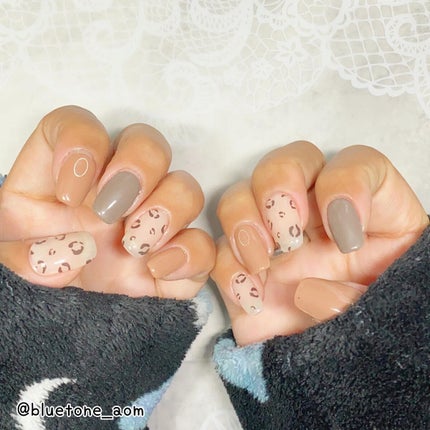 セミキュアジェルネイル(ハンド) ND-026 N Cozy Leopard/ohora/ネイルシールの画像