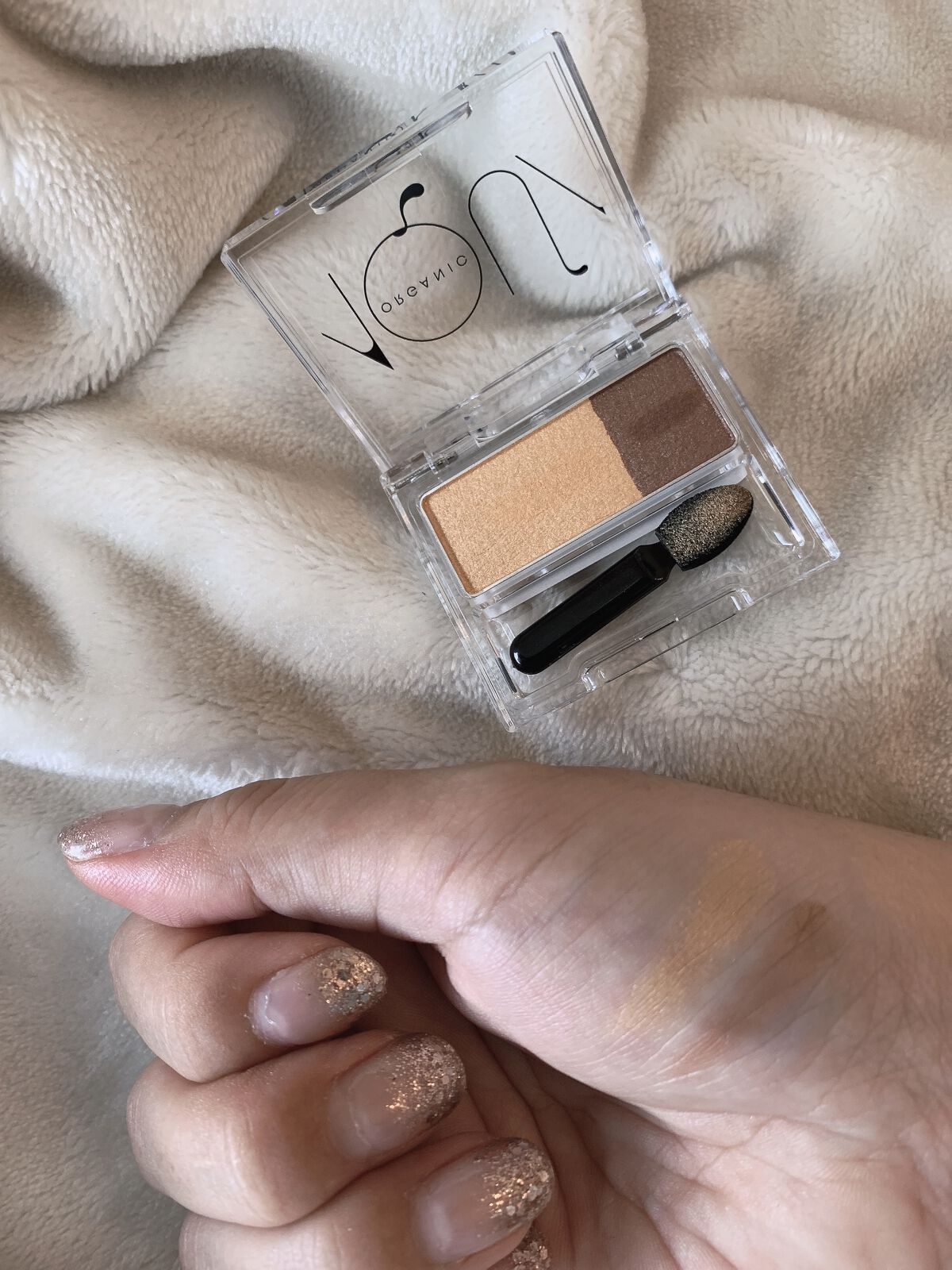 オーガニックデュオシャドー 08 パインショコラ/アクア・アクア/アイシャドウパレットを使ったクチコミ（1枚目）