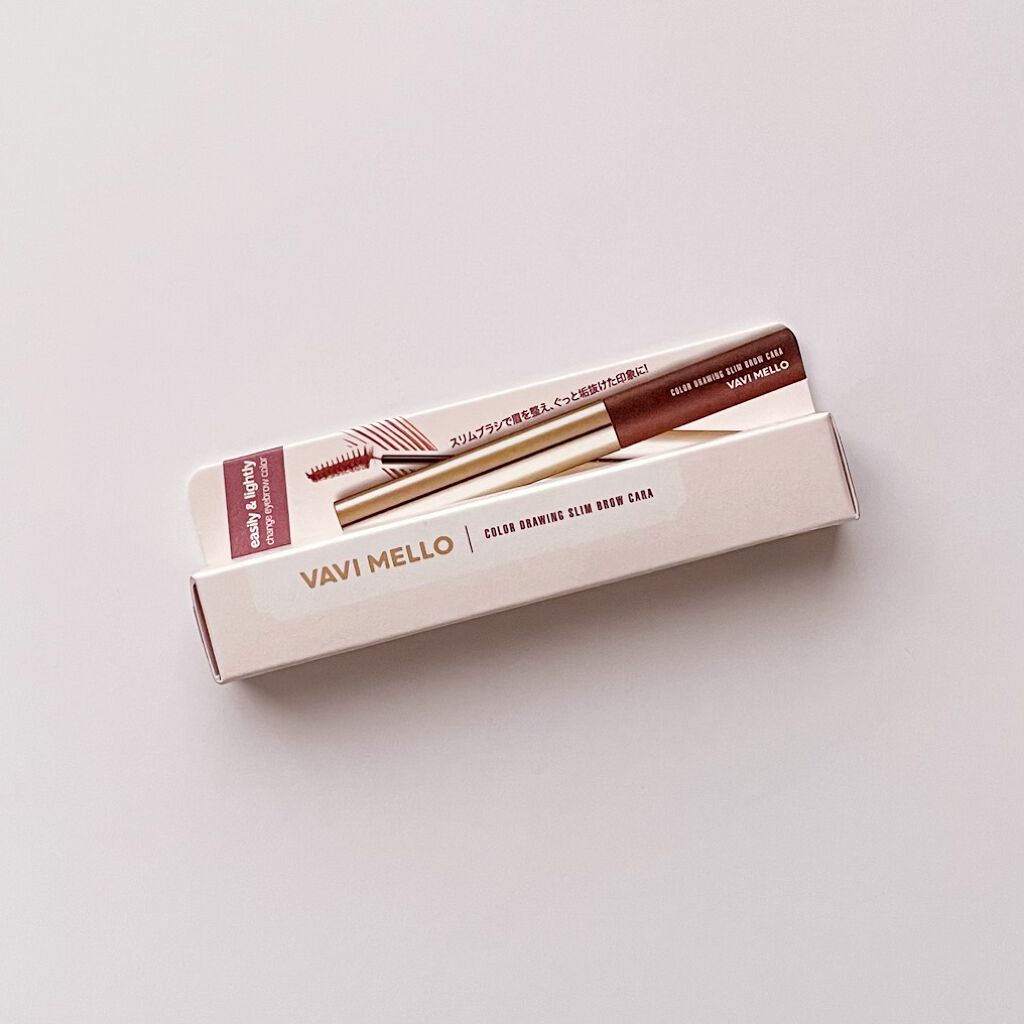 カラードローイングスリムブロウカラ 03ロージーブラウン/VAVI MELLO/眉マスカラを使ったクチコミ（2枚目）