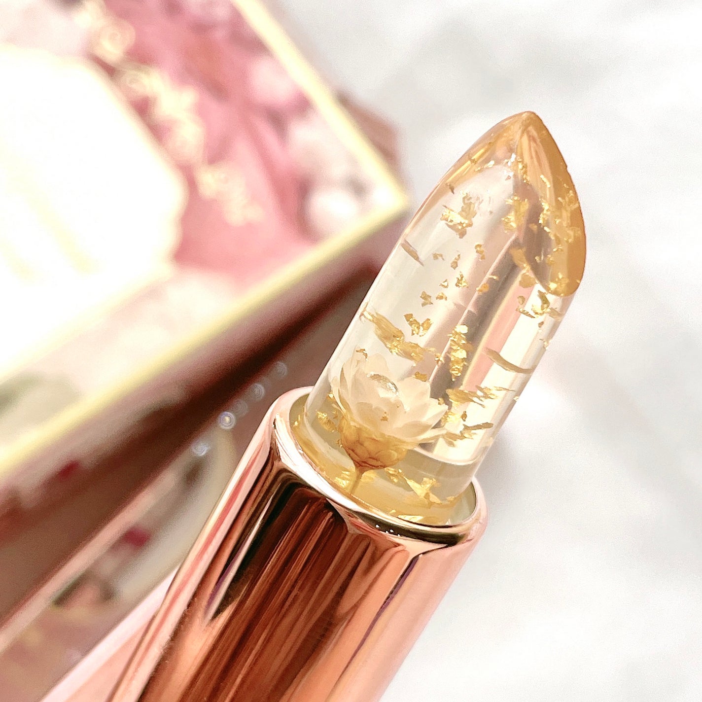 フラワーリップ 日本限定ピンクゴールドモデル/Kailijumei/口紅を使ったクチコミ(5枚目)