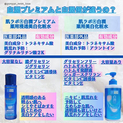 白潤プレミアム薬用浸透美白化粧水/肌ラボ/化粧水を使ったクチコミ(3枚目)