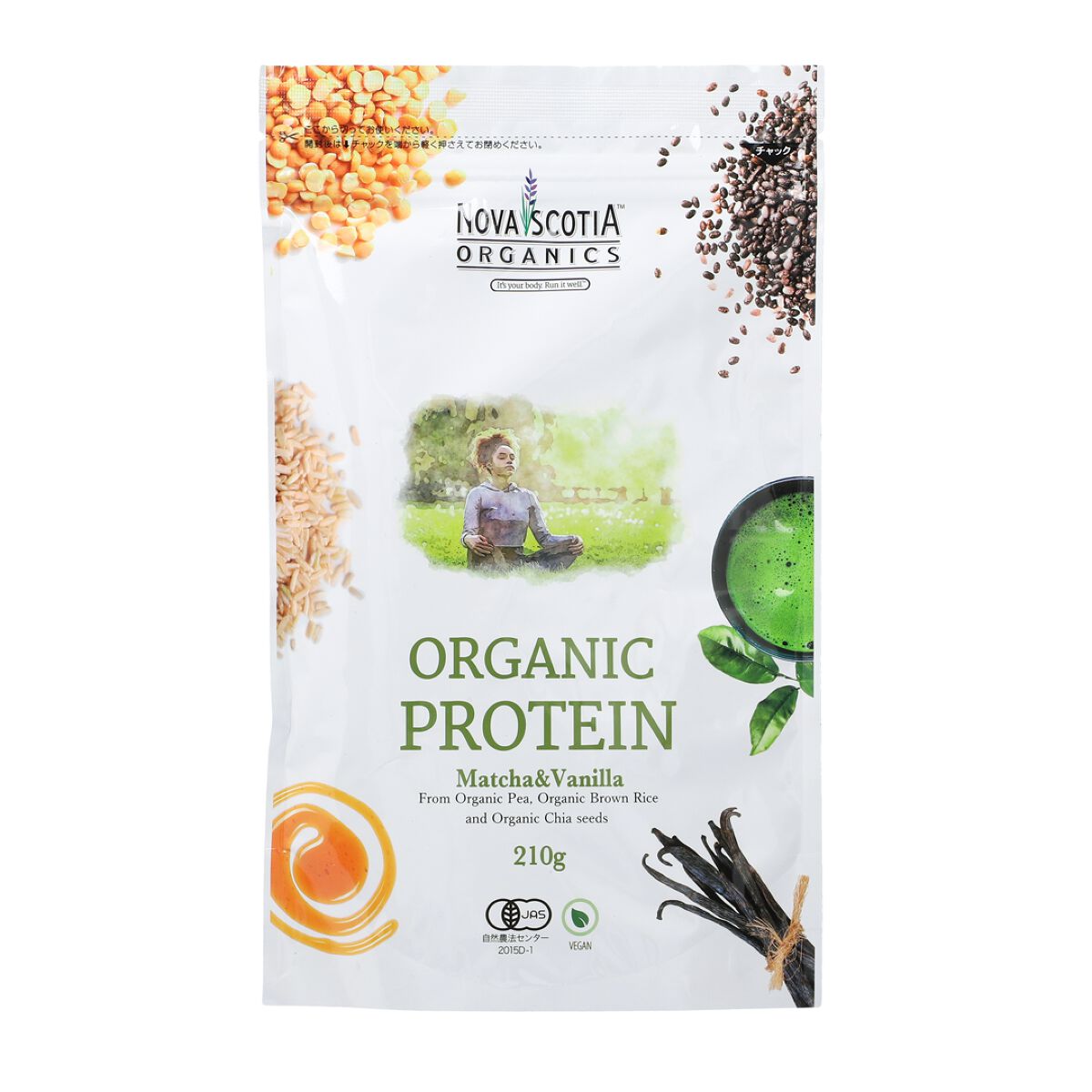 オーガニックプロテイン 抹茶&バニラ Nova Scotia Organics