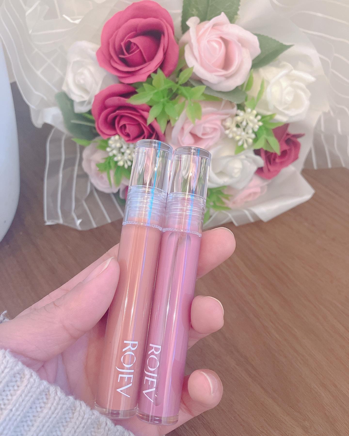 LIP PLUMPER GLAZE TINT/ROJEV/口紅を使ったクチコミ（2枚目）