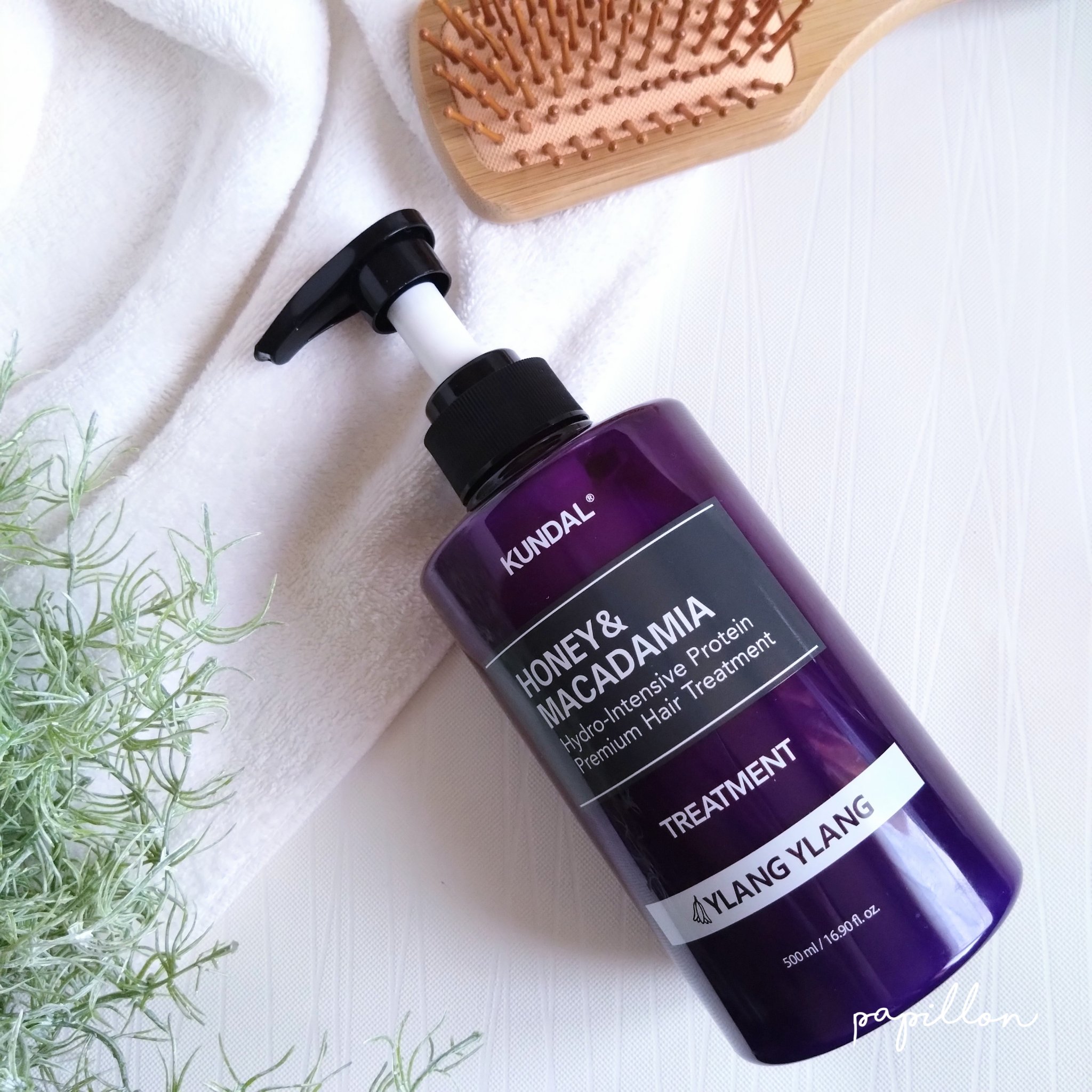 クンダル H&Mシャンプー/ヘアトリートメント イランイランの香り トリートメント500ml/KUNDAL/市販シャンプーを使ったクチコミ（3枚目）