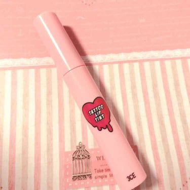 💜3CE TATTOO LIP TINT #CANDY JELLY(税込1690円)💜


私の初3CEコスメ✨スタイルコリアンで購入！
3CEはコスメのパケが可愛くて可愛くてずっと気になっていました…