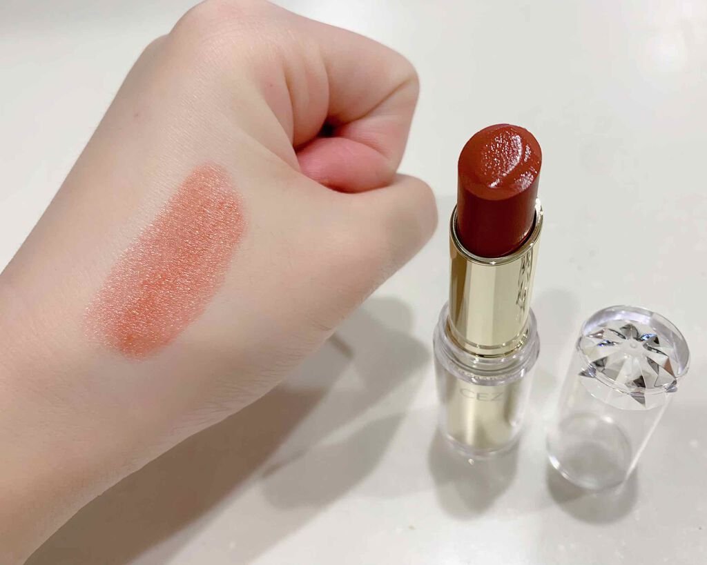 ラスティンググロスリップ/CEZANNE/口紅を使ったクチコミ(2枚目)