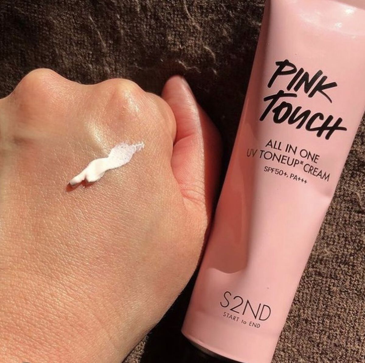 ピンクタッチ UVトーンアップクリーム/S2ND/化粧下地を使ったクチコミ（2枚目）