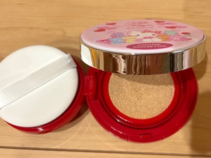 ハローキティ50周年デザイン クッションファンデーション/郵便局物販サービス/クッションファンデーションを使ったクチコミ(2枚目)