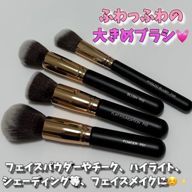 SIXPLUS 貴族のゴールド メイクブラシ11本セット 化粧ポーチ付きのクチコミ「@sixpluscosmeticsjapan @sixplus_summer 
大好きなメイク.....」（2枚目）