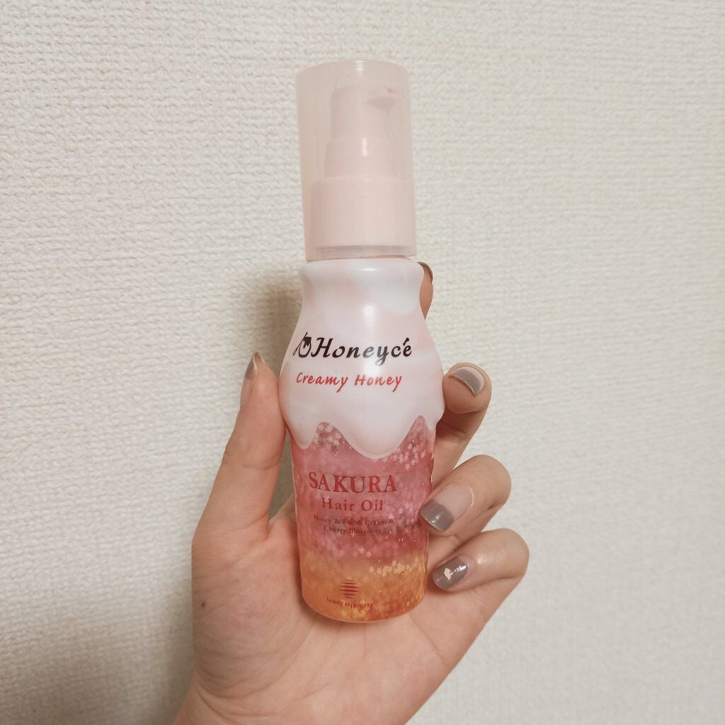 試してみた】ハニーチェ クリーミーハニー ヘアオイル sakuraの 試してみた】ハニーチェ クリーミーハニー ヘアオイル sakuraの