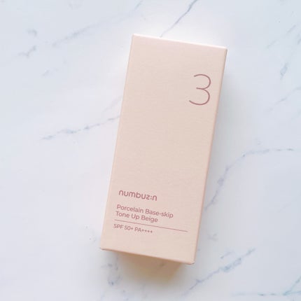 3番 ノーファンデ陶器肌トーンアップクリーム/numbuzin/化粧下地を使ったクチコミ(2枚目)