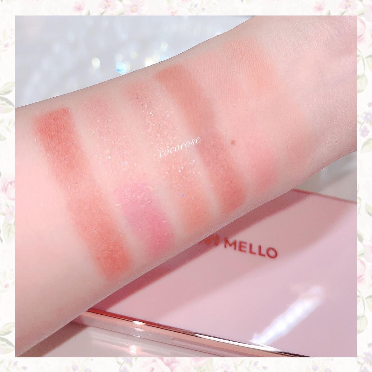 バレンタインボックス3ローズモーメント/VAVI MELLO/アイシャドウパレットを使ったクチコミ(3枚目)