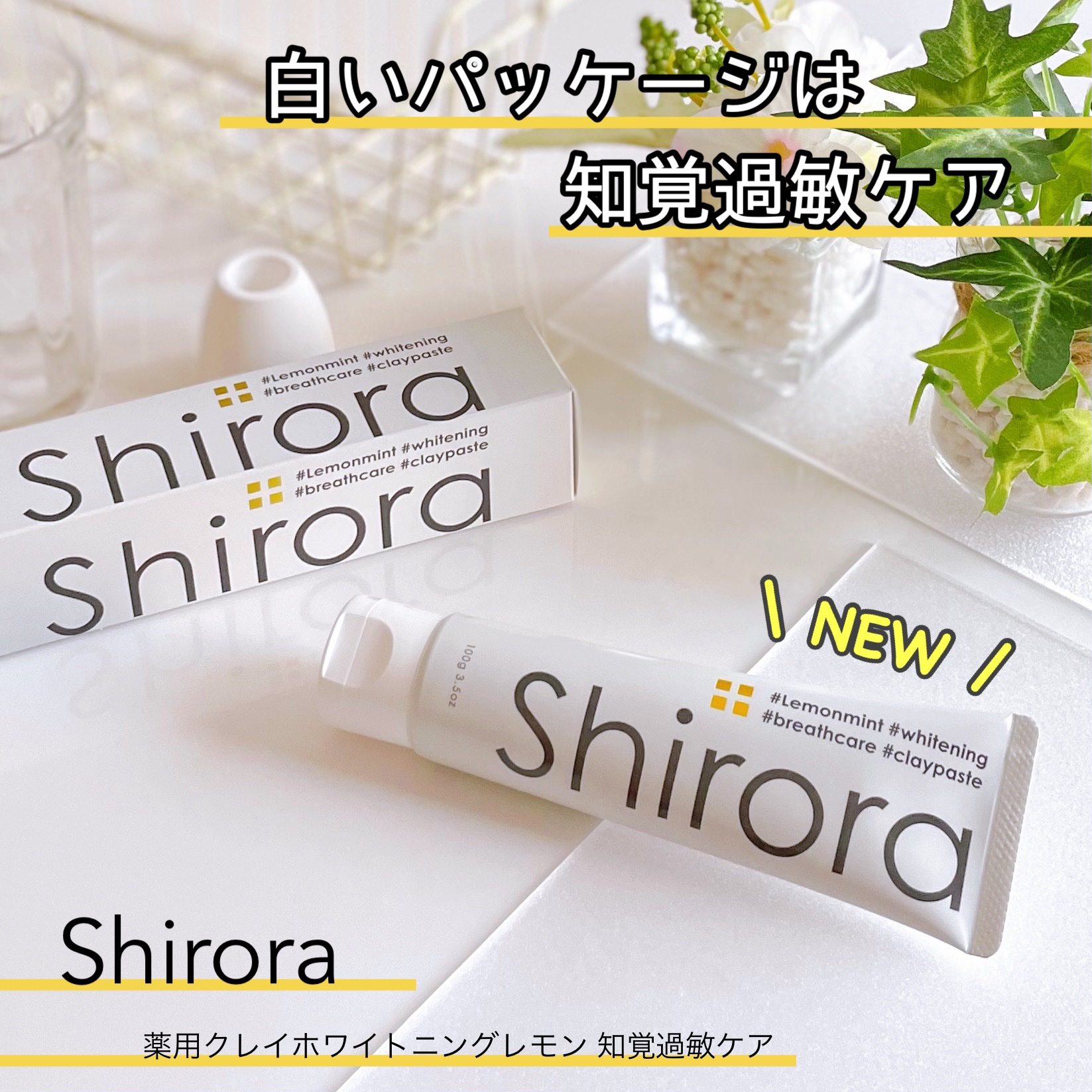 シローラ薬用クレイホワイトニング（知覚過敏ケア）/Shirora/歯磨き粉を使ったクチコミ（1枚目）
