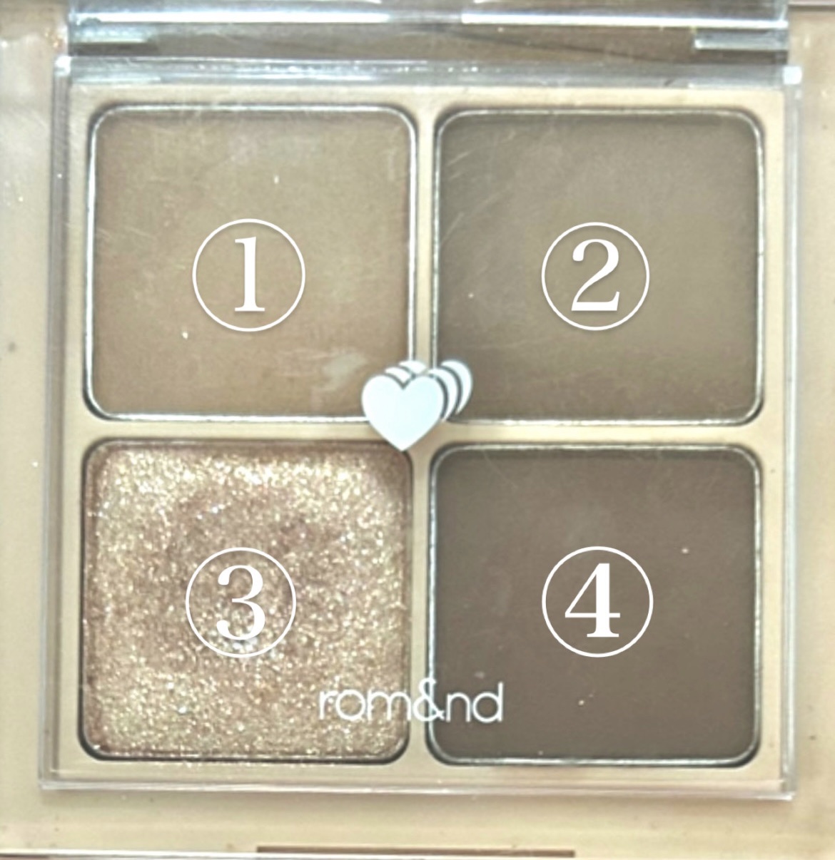 ベターザンアイズ/rom&amp;nd/アイシャドウパレットを使ったクチコミ（2枚目）
