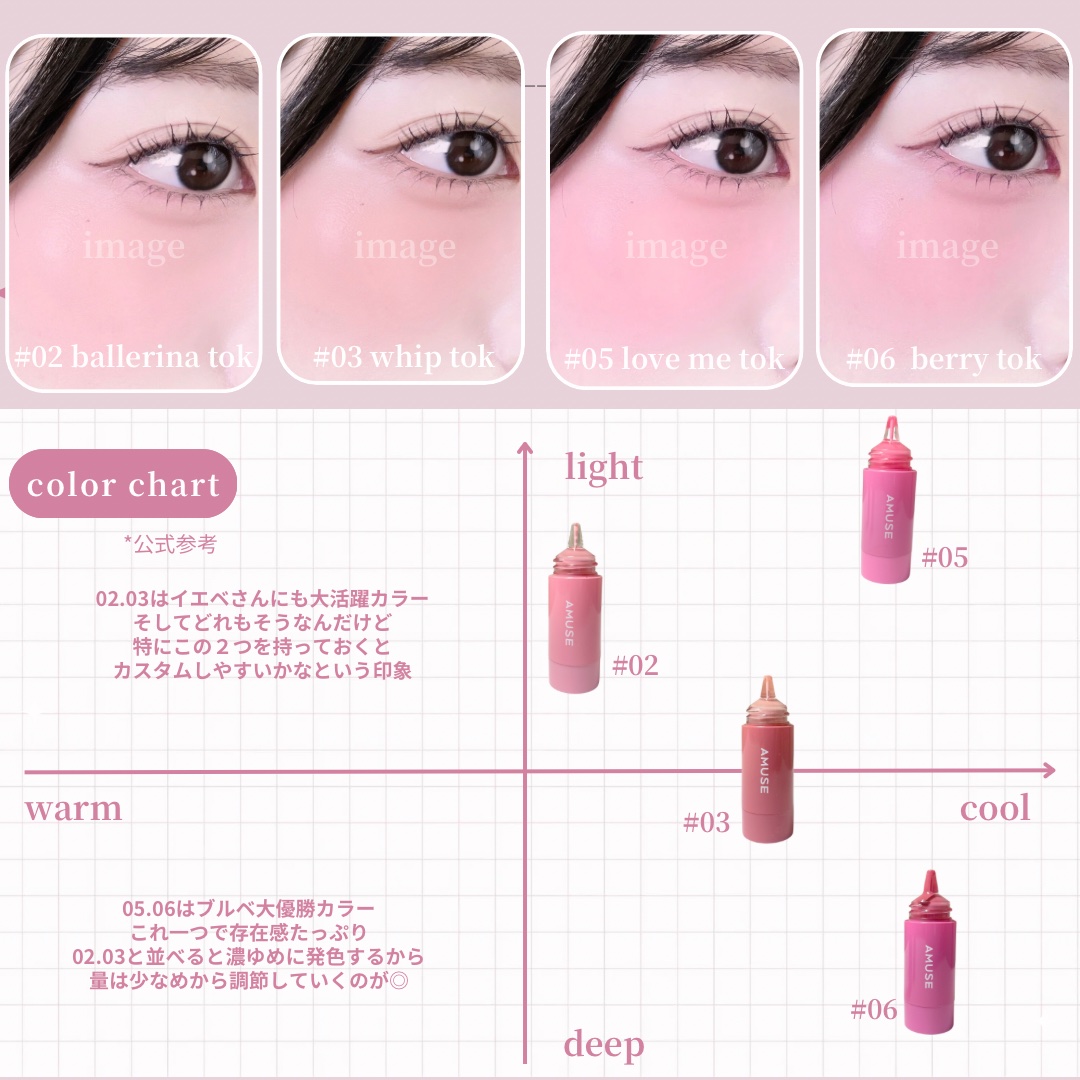 チークトクトク/AMUSE/リキッドチークを使ったクチコミ（2枚目）