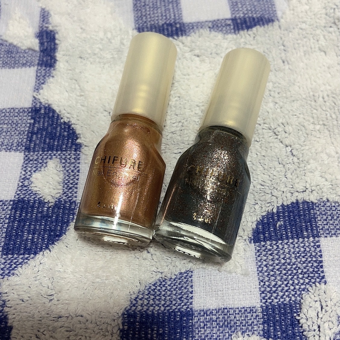 ネイル エナメル 414 オレンジ系パール/ちふれ/マニキュアを使ったクチコミ（1枚目）