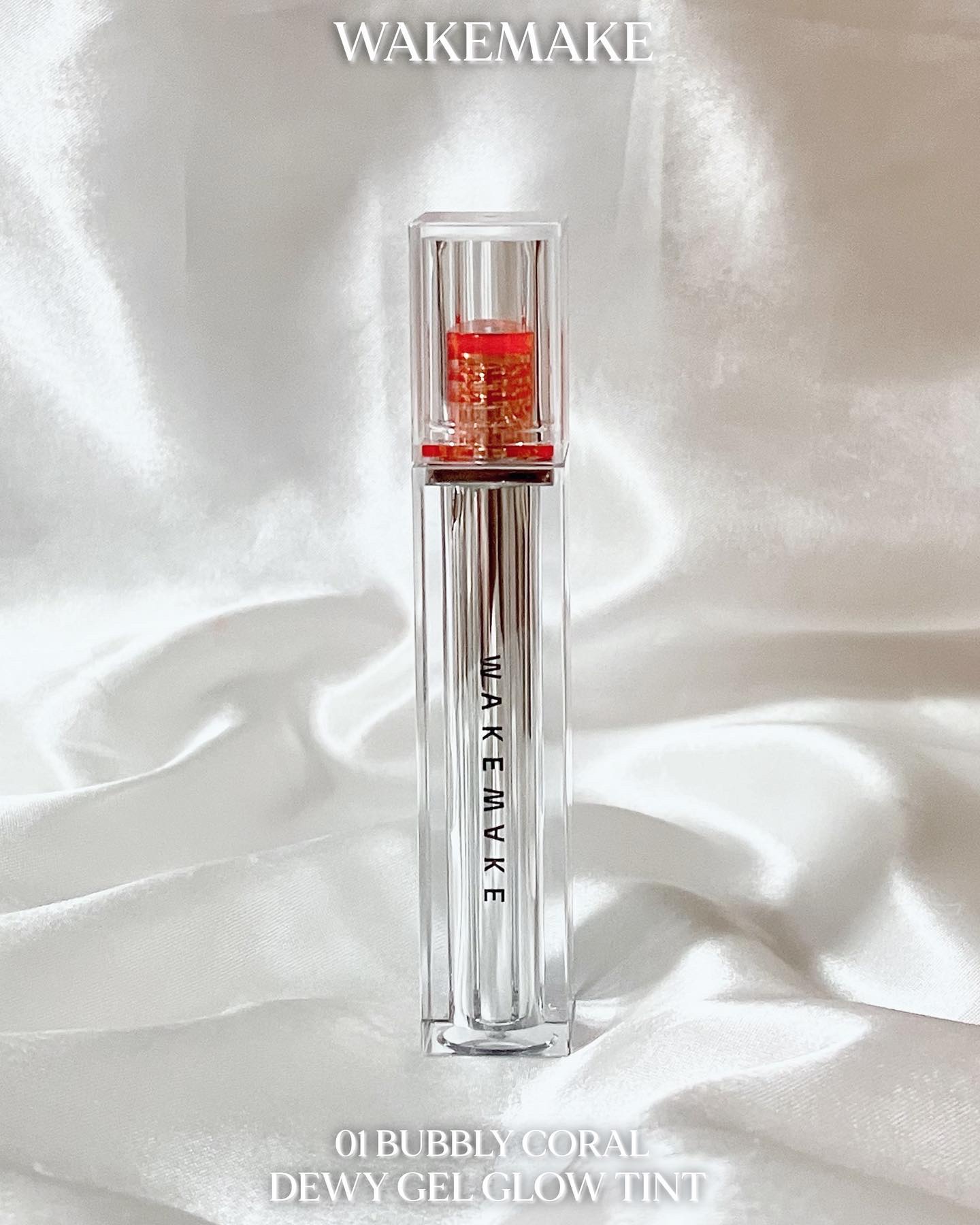 デュイジェルグロウティント 01 バブリーコーラル/wakemake/リップティントを使ったクチコミ（2枚目）