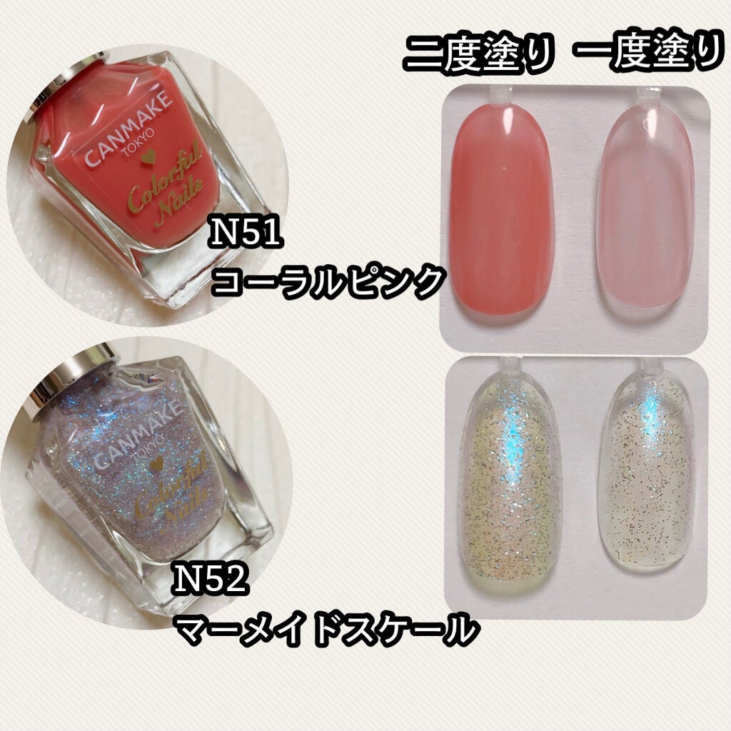 カラフルネイルズ/キャンメイク/マニキュアを使ったクチコミ(2枚目)