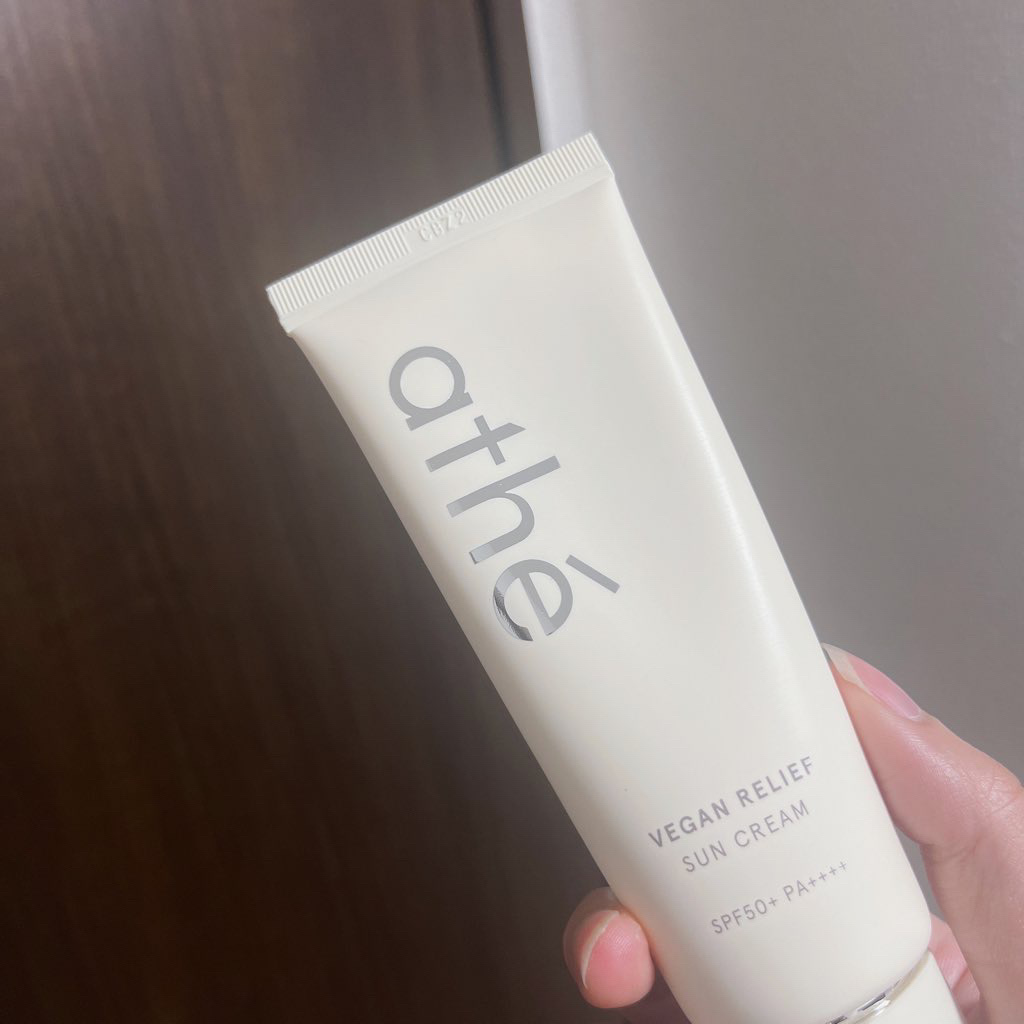 athé ヴィーガン リリーフ サン クリームのクチコミ「___

日焼け止め職人こと
韓国コスメアッテの新作UV
届いて歓喜🥹🪽💖

___

ath.....」（2枚目）