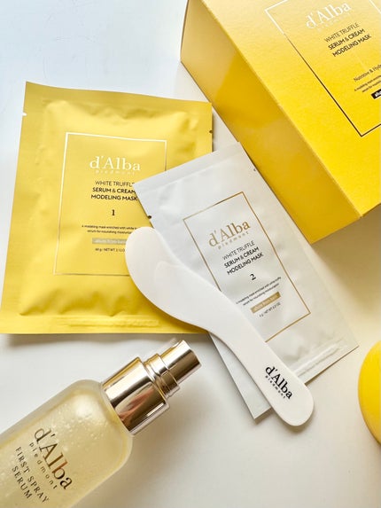 WHITE TRUFFLE SERUM & CREAM MODELING MASK/ダルバ/その他スキンケアを使ったクチコミ(4枚目)