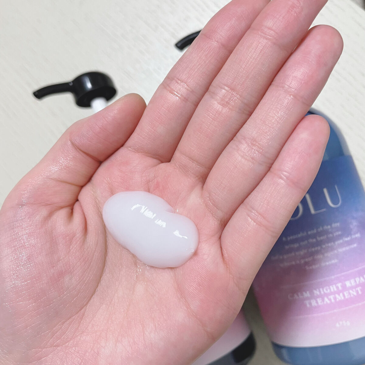 カームナイトリペアシャンプー／トリートメント/YOLU/市販シャンプーを使ったクチコミ（3枚目）