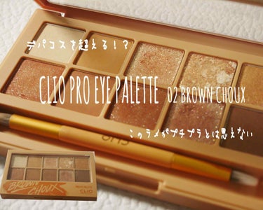 CLIO PRO EYE PALETTE
02 BROWN CHOUX

大好きなYouTuberさんが使ってて
ラメ感が気に入りました❤️

しかもお値段がQ10で2100円の時に買えました

このラ