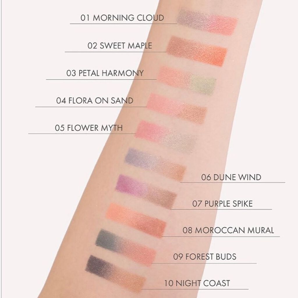 ペタル フロート アイシャドウ 05 FLOWER MYTH/to/one/アイシャドウパレットを使ったクチコミ（3枚目）