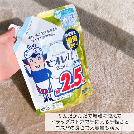 やさしいフレッシュフローラルの香り 微香性 480ml/ビオレu/ボディソープの画像