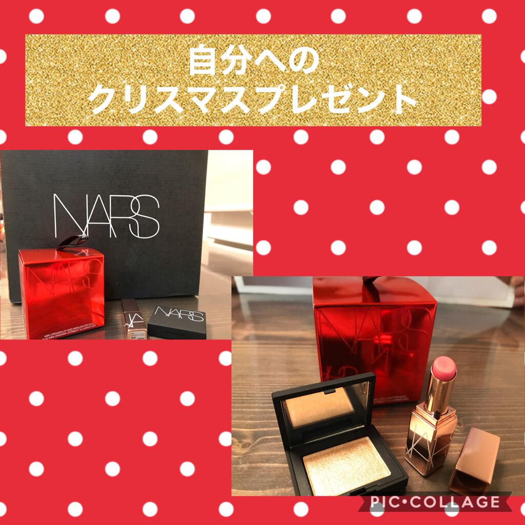 ミニオーガズム リップ＆ハイライターデュオ/NARS/メイクアップキットを使ったクチコミ（1枚目）