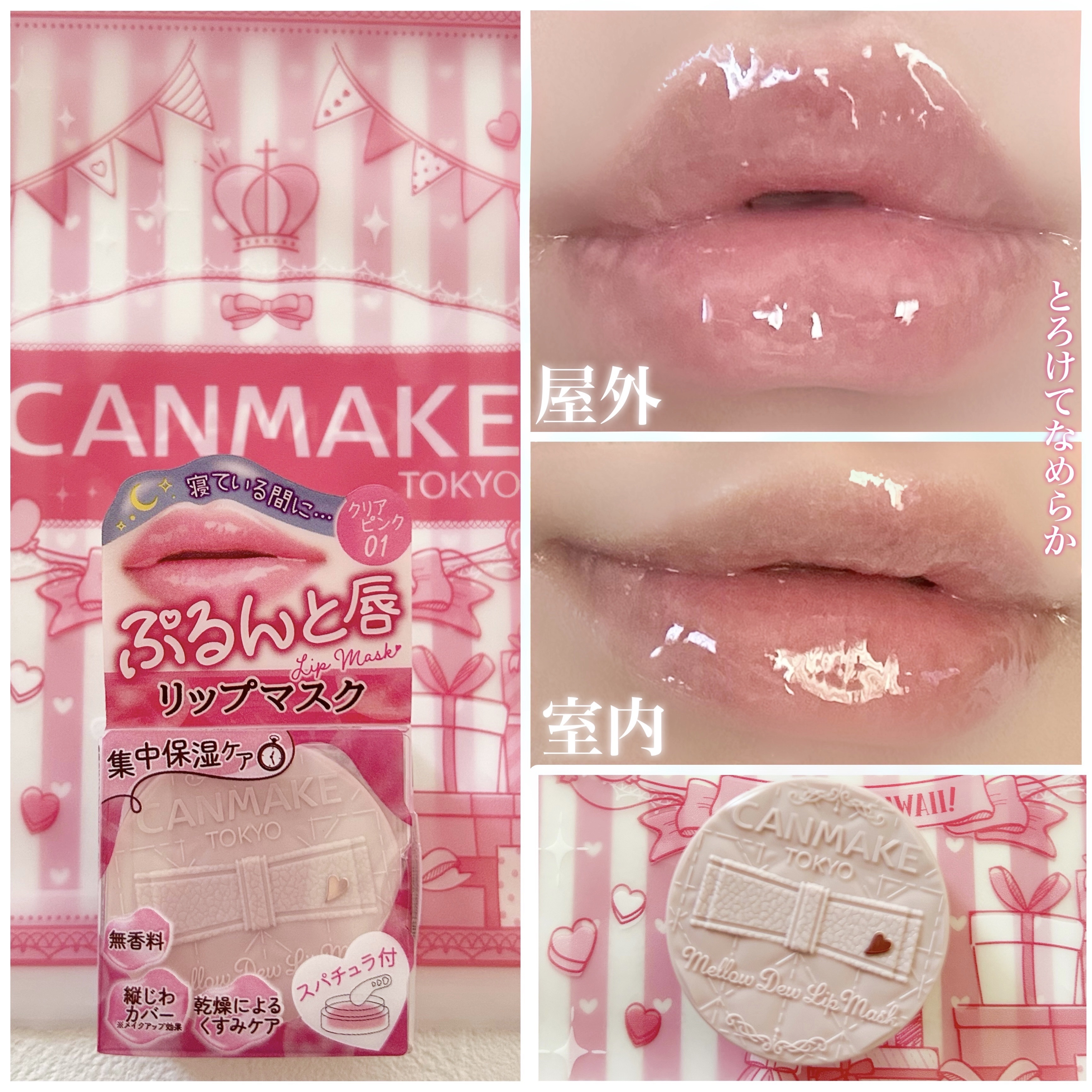 メロウデューリップマスク/キャンメイク/リップマスクを使ったクチコミ（2枚目）