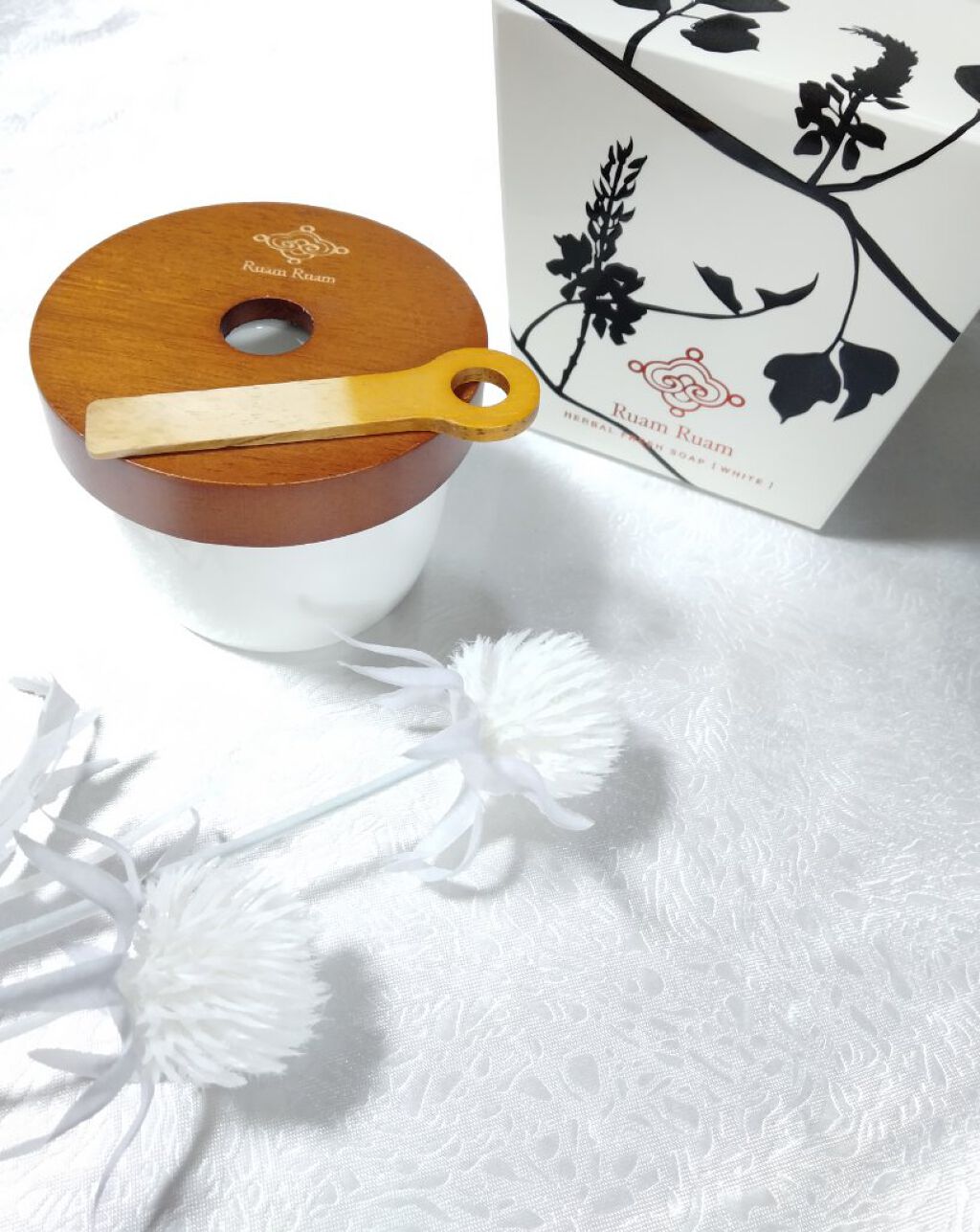 生せっけん ポット [ホワイト] オリジナル/Ruam Ruam/洗顔フォームを使ったクチコミ（2枚目）