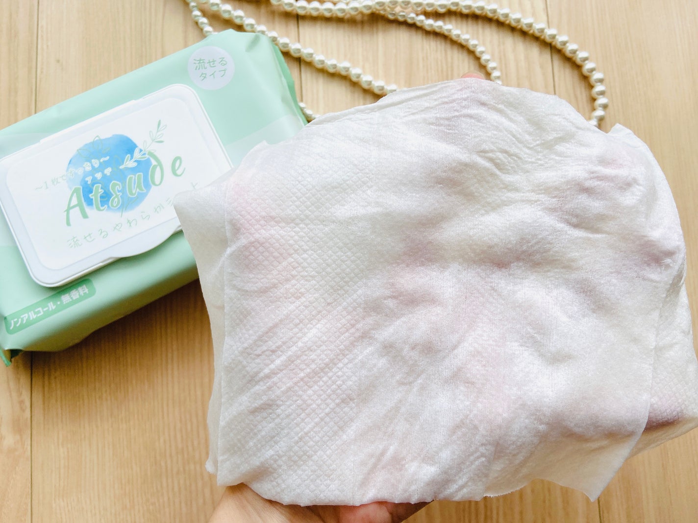 Atsude 流せる!超厚手やわらかシート/AIRFRIC/ティッシュを使ったクチコミ(6枚目)