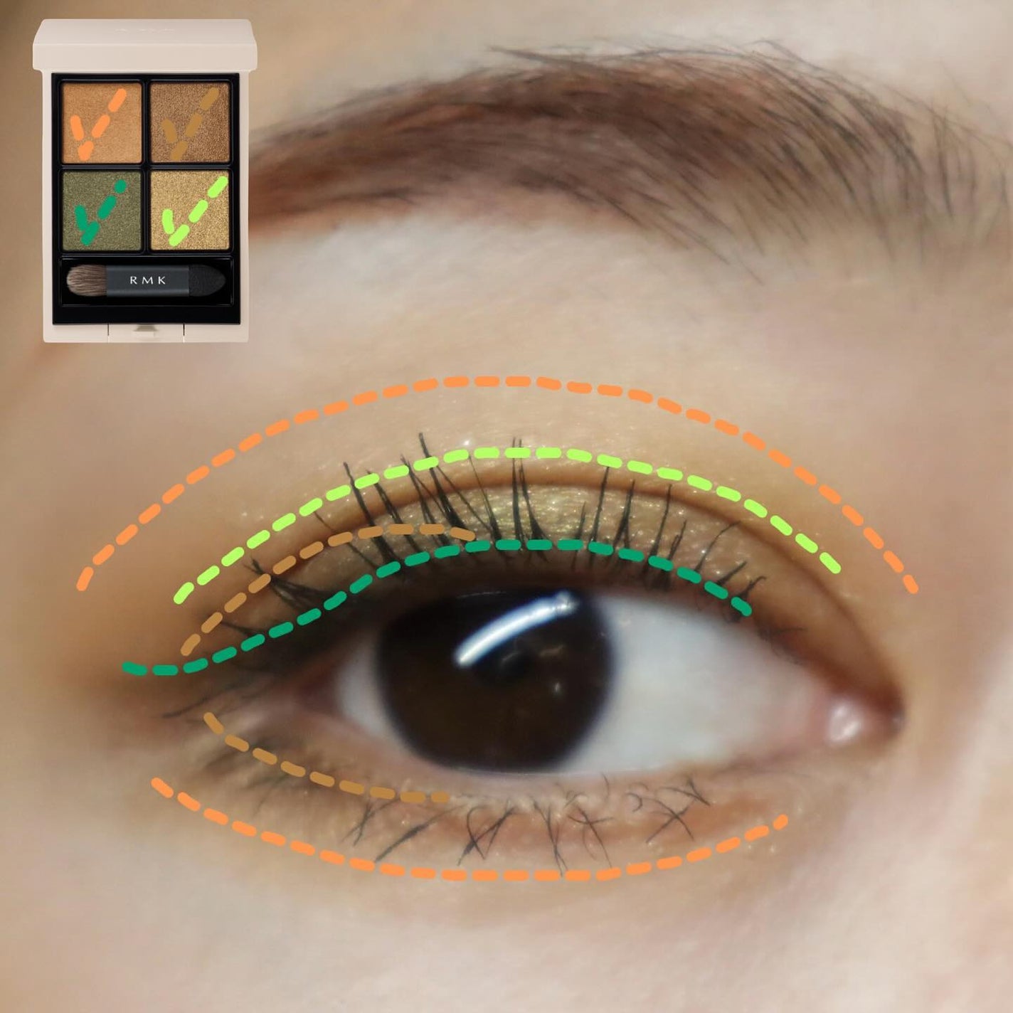 RMK シンクロマティック アイシャドウパレット/RMK/アイシャドウパレットを使ったクチコミ(4枚目)