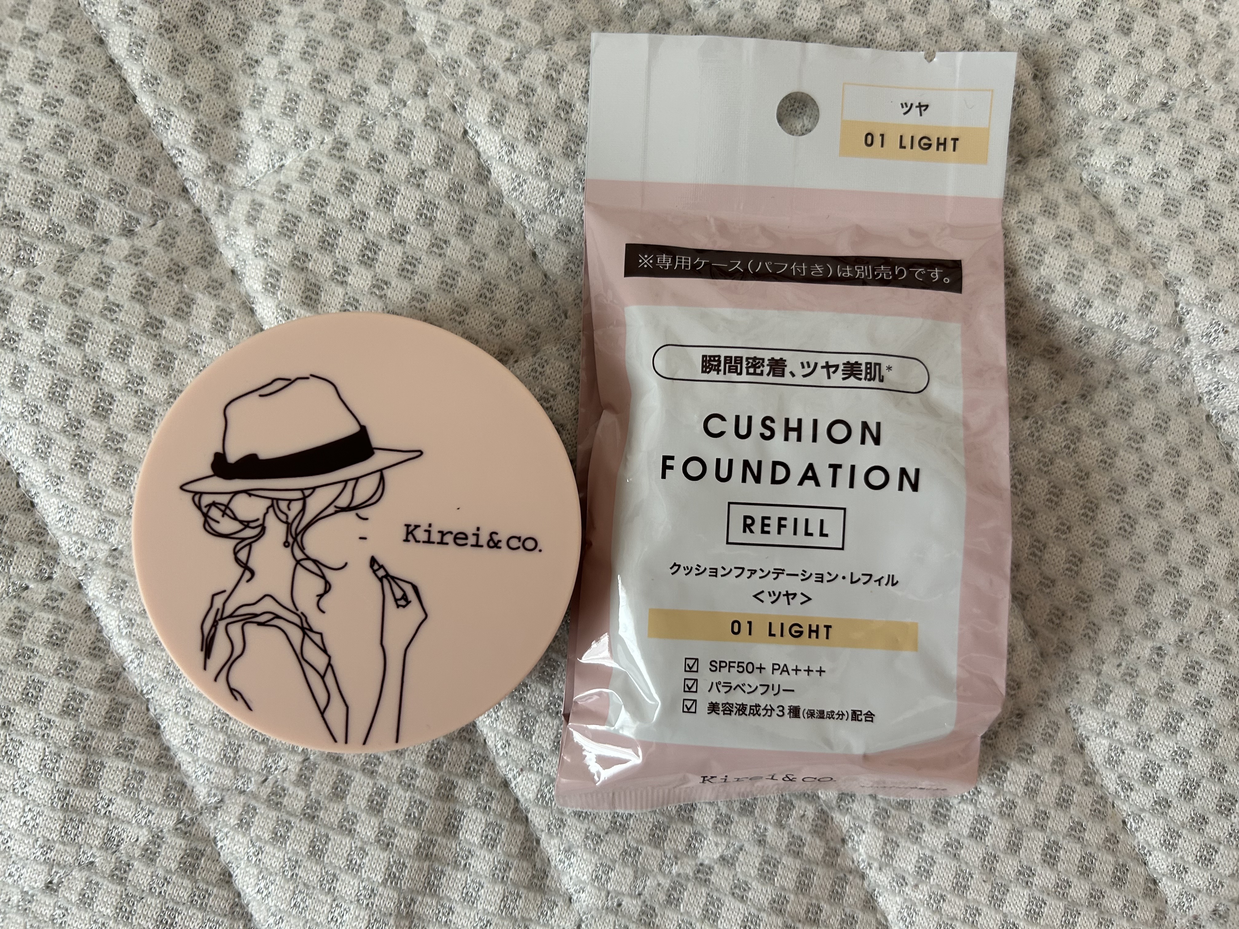 ツヤ クッションファンデーション 01ライト/Kirei&co./クッションファンデーションを使ったクチコミ（1枚目）