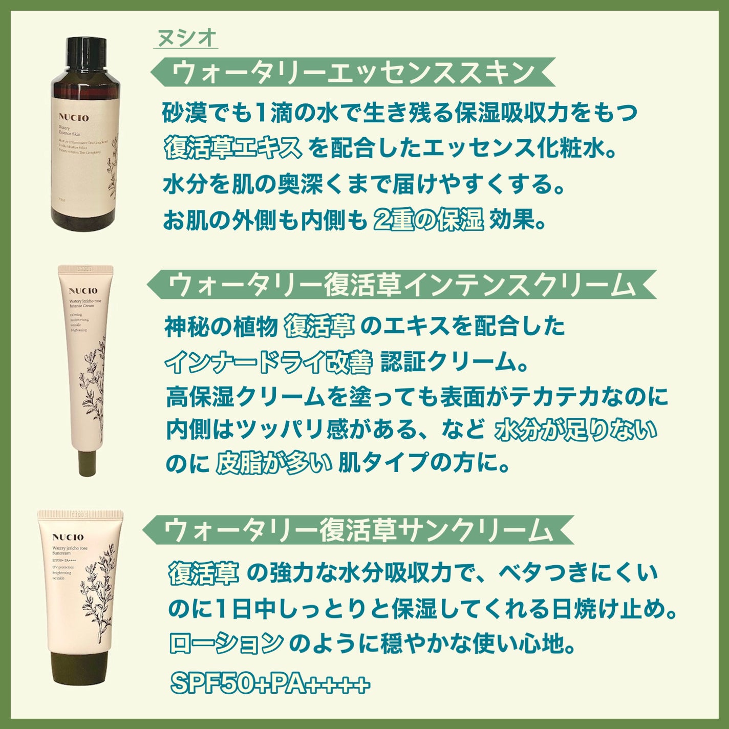 ウォータリー復活草インテンスクリーム/NUCIO/フェイスクリームを使ったクチコミ(2枚目)