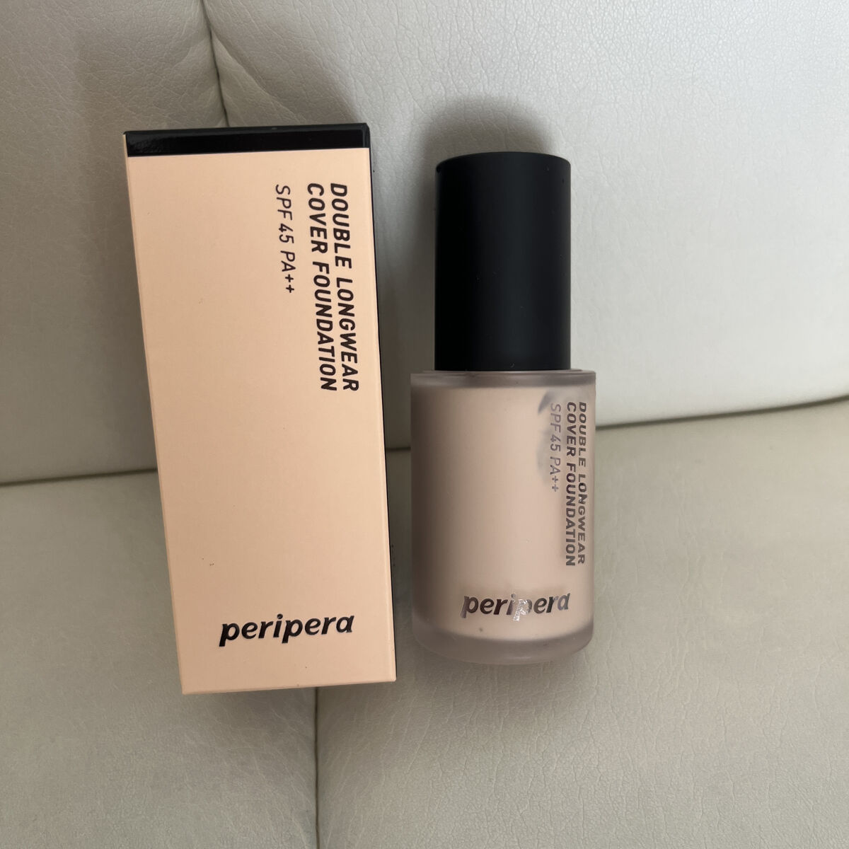 ダブル ロングウェアー カバー ファンデーション 02 NATURAL BEIGE/PERIPERA/リキッドファンデーションを使ったクチコミ（1枚目）