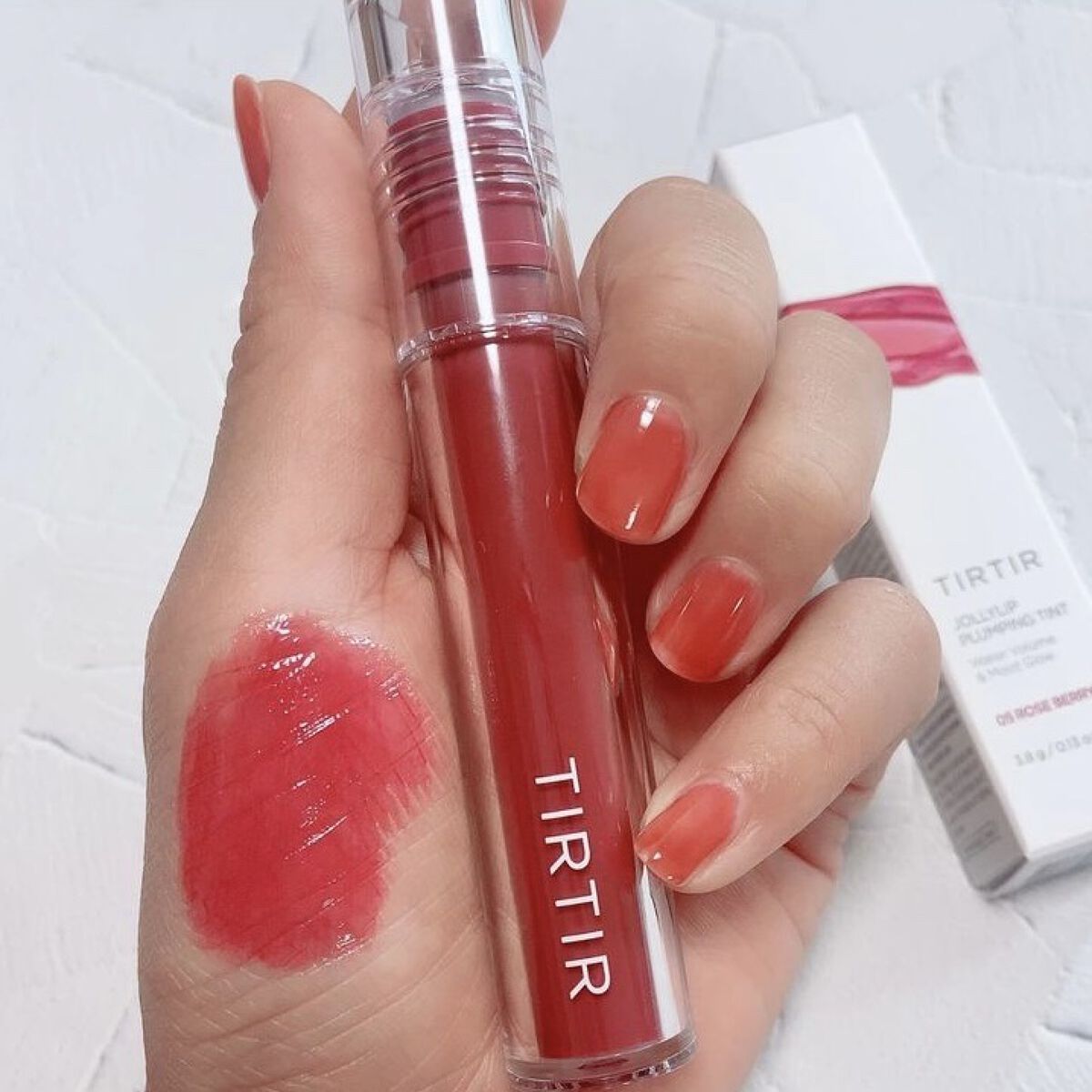 ジョリーリッププランプリップティント 05 ROSE BERRY/TIRTIR(ティルティル)/リップティントを使ったクチコミ（3枚目）