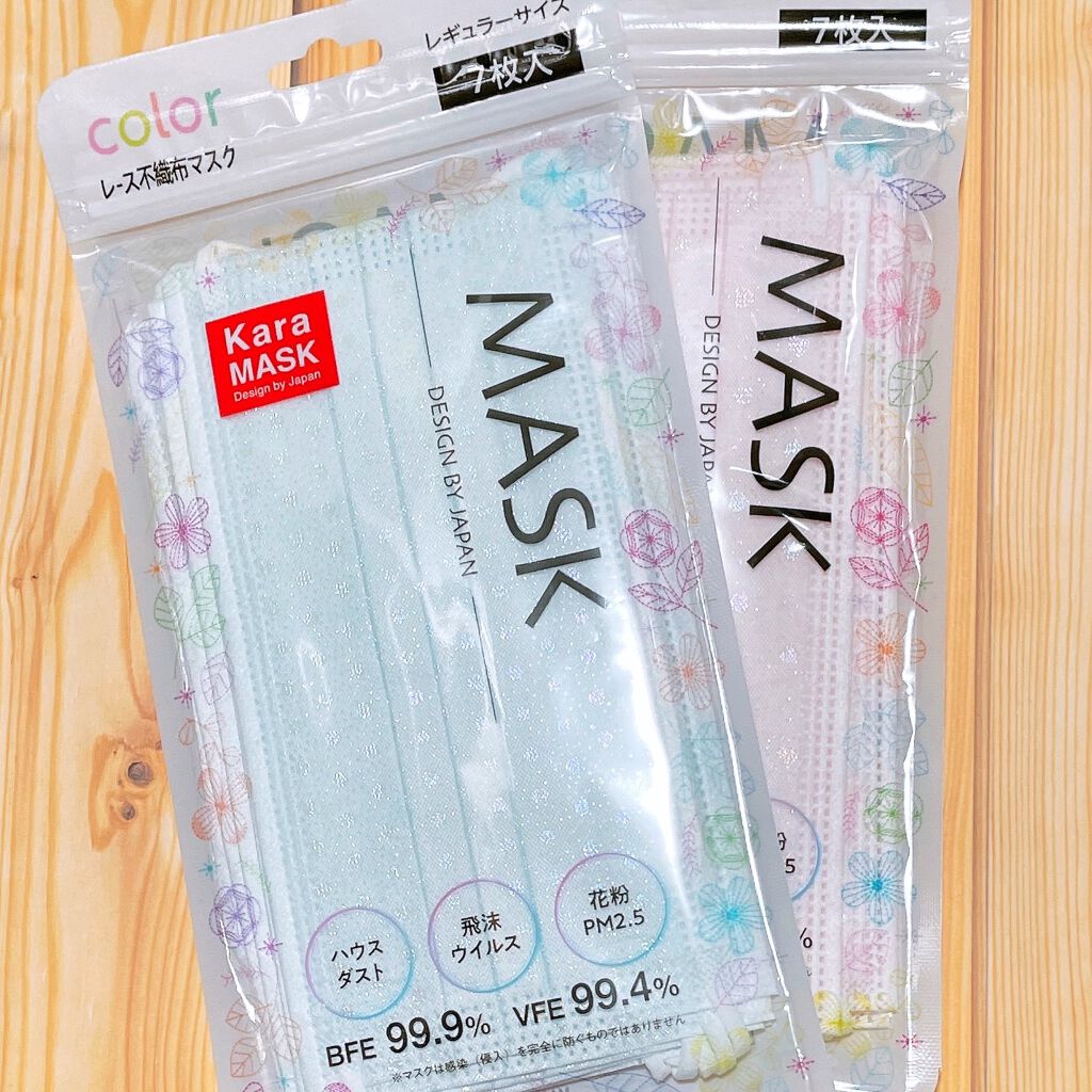 ヨモギ on LIPS 「キラキラとラメが煌めく"カラーマスク"を購入しました💕(いや、..」(6枚目)