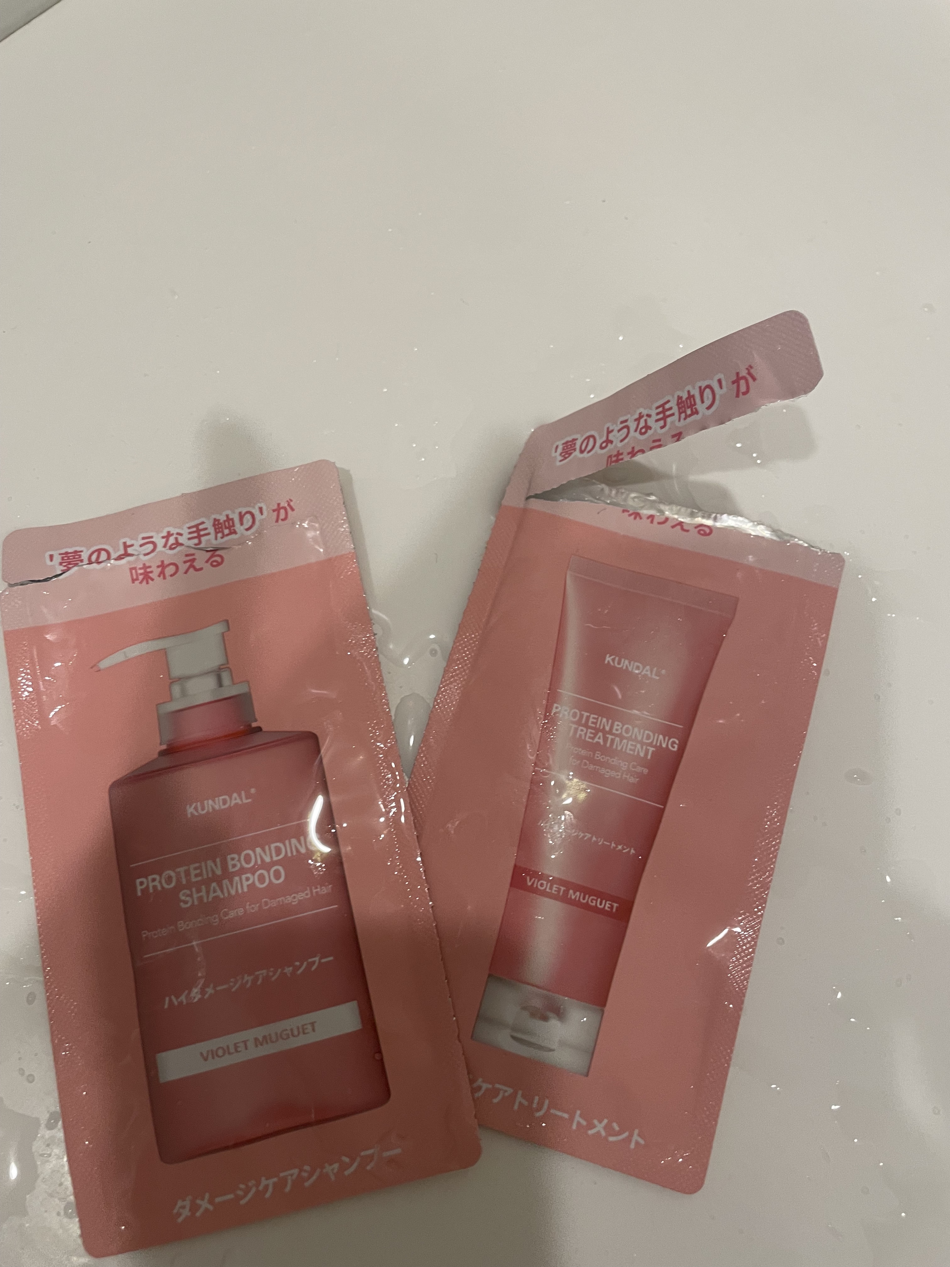 クンダル ダメージケア シャンプー/トリートメント パウチ(シャンプー 10ml+トリートメント 10ml)/KUNDAL/市販シャンプーを使ったクチコミ（2枚目）